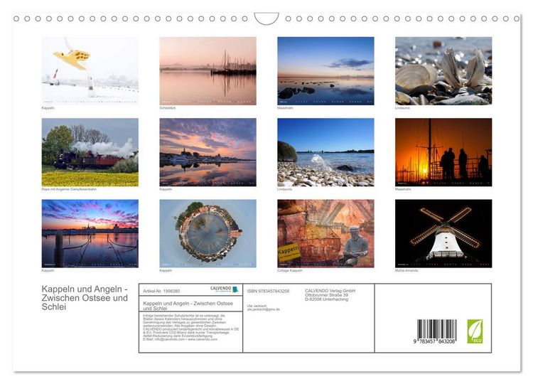 Produktbild: Kappeln und Angeln - Zwischen Ostsee und Schlei (Wandkalender 2026 DIN A3 quer), CALVENDO Monatskalender