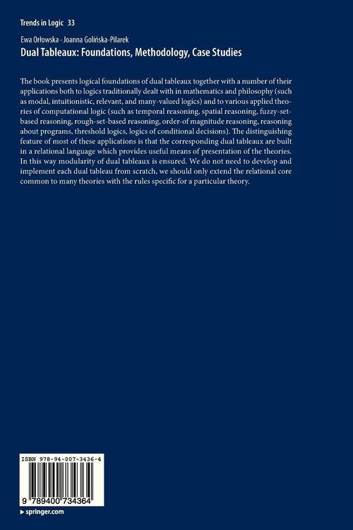 Produktbild: Dual Tableaux: Foundations, Methodology, Case Studies