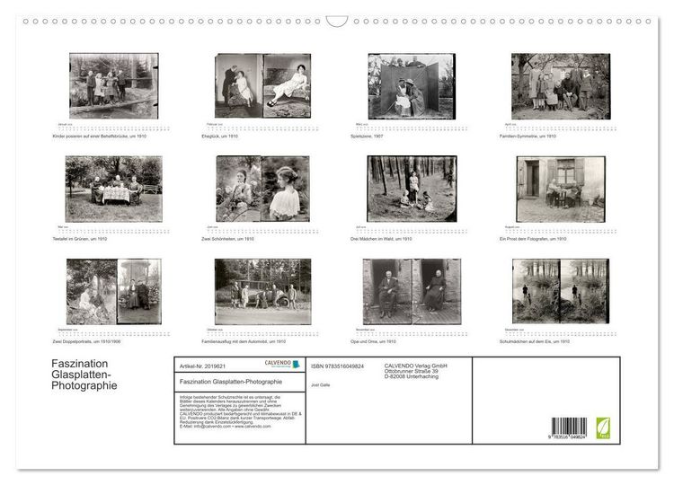 Produktbild: Faszination Glasplatten-Photographie (Wandkalender 2026 DIN A2 quer), CALVENDO Monatskalender