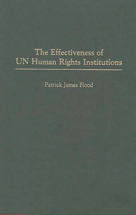 Produktbild: The Effectiveness of UN Human Rights Institutions