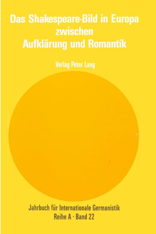 Produktbild: Das Shakespeare-Bild in Europa zwischen Aufkl&auml;rung und Romantik