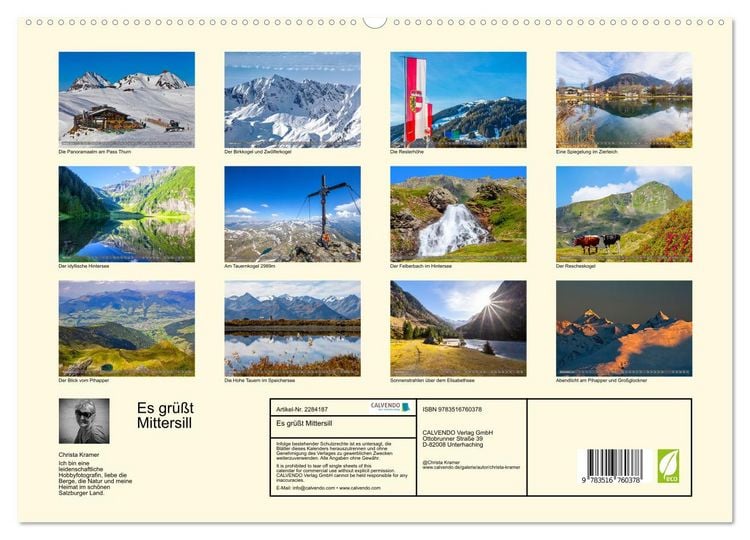 Produktbild: Es gr&uuml;&szlig;t Mittersill (hochwertiger Premium Wandkalender 2027 DIN A2 quer), Kunstdruck in Hochglanz