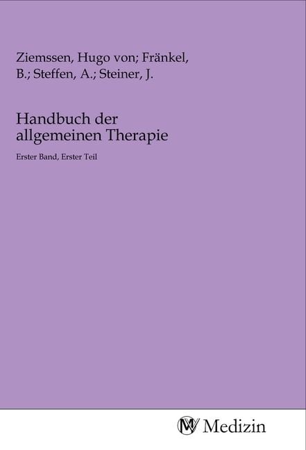 Produktbild: Handbuch der allgemeinen Therapie