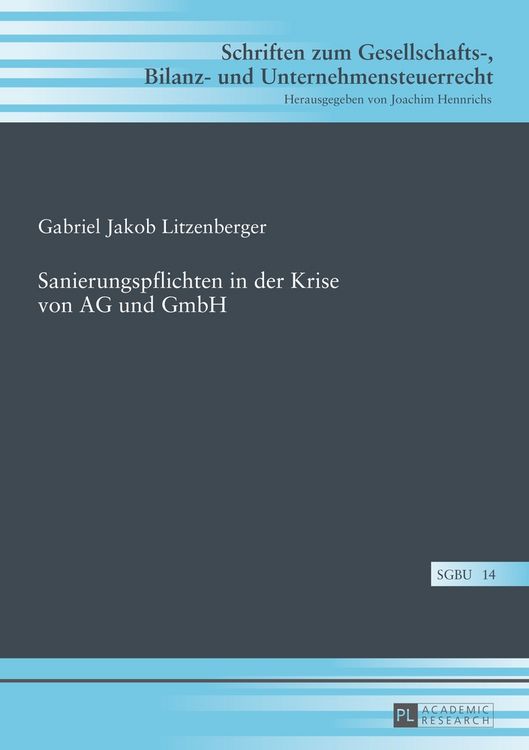 Produktbild: Sanierungspflichten in der Krise von AG und GmbH