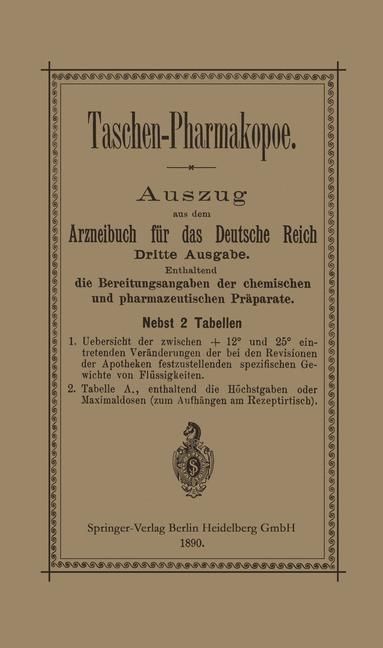Produktbild: Taschen-Pharmakopoe