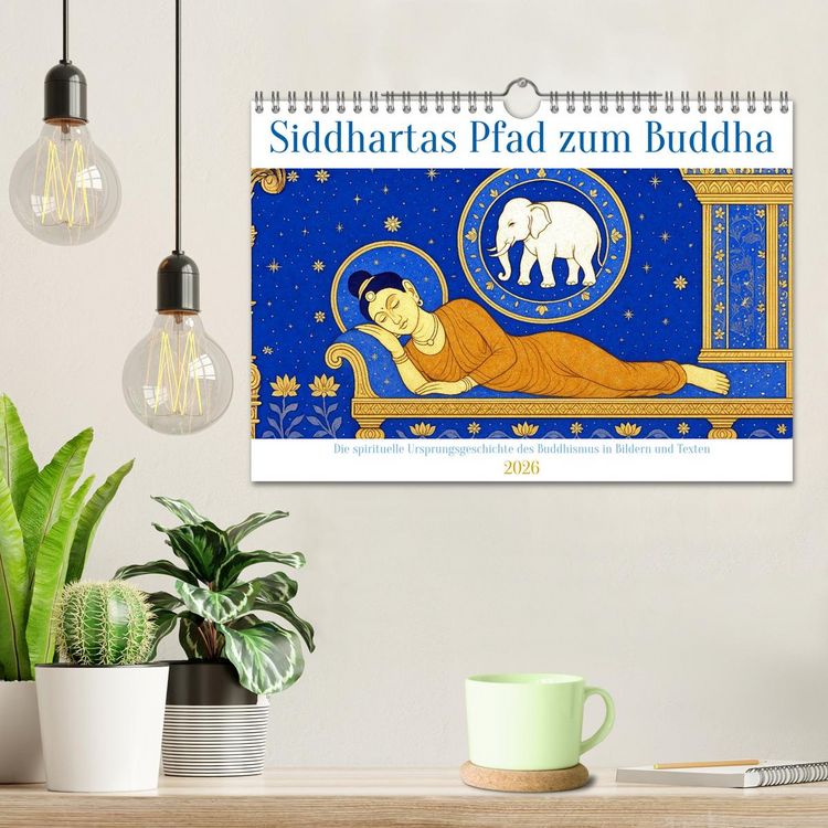 Produktbild: Siddhartas Pfad zum Buddha (Wandkalender 2026 DIN A4 quer), CALVENDO Monatskalender