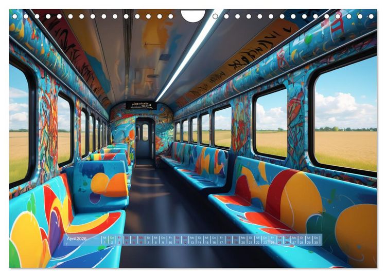 Produktbild: Graffiti Train (Wandkalender 2026 DIN A4 quer), CALVENDO Monatskalender
