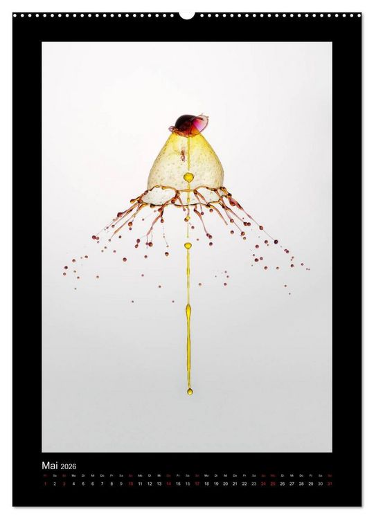 Produktbild: Liquid Art - Wassertropfen in Perfektion (Wandkalender 2026 DIN A2 hoch), CALVENDO Monatskalender