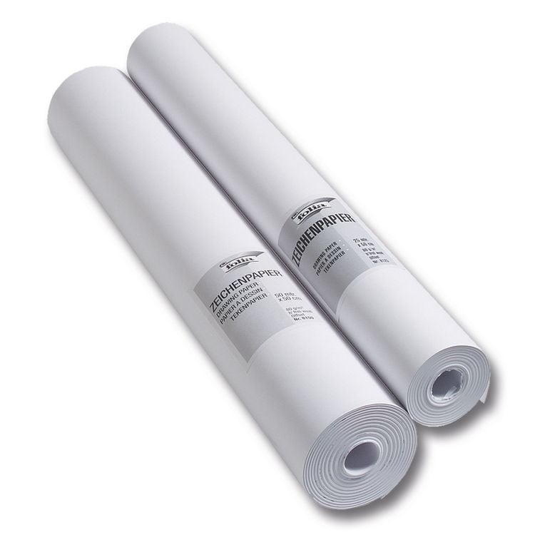 Produktbild: Folia Zeichenpapierrolle 80g/m&sup2;, 50cmx25m, 1 Rolle wei&szlig;