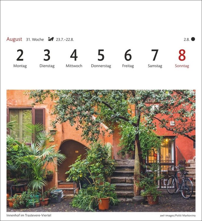 Produktbild: Rom Sehnsuchtskalender 2027 - Wochenkalender mit 53 Postkarten