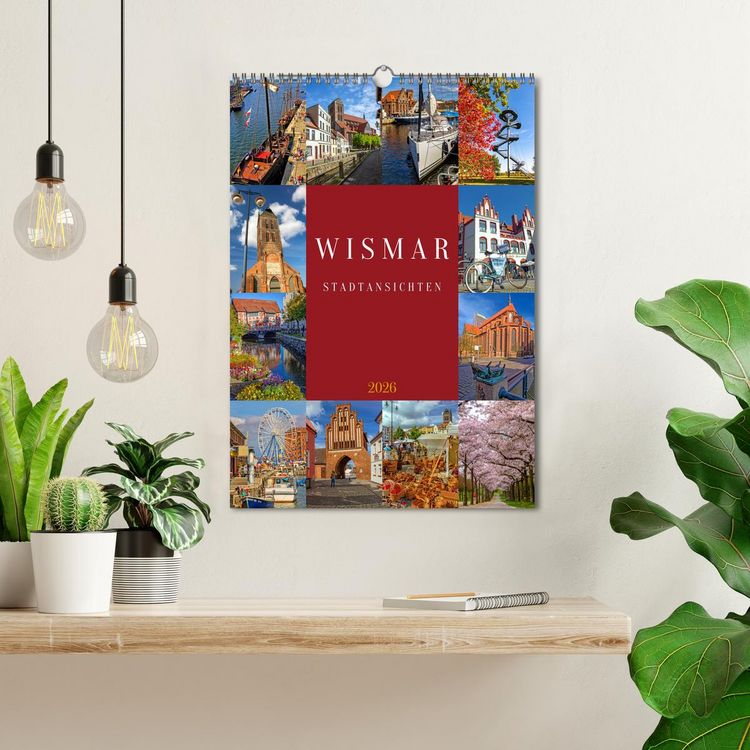 Produktbild: Wismar Stadtansichten (Wandkalender 2026 DIN A3 hoch), CALVENDO Monatskalender