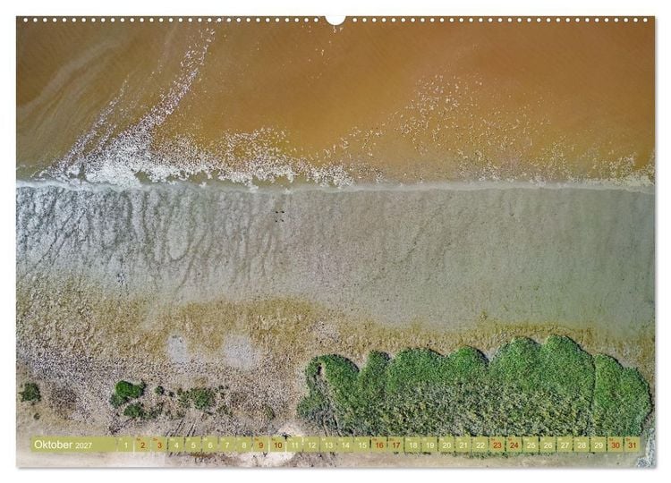 Produktbild: neunziggrad I photoart: das wattenmeer von oben (hochwertiger Premium Wandkalender 2027 DIN A2 quer), Kunstdruck in Hochglanz