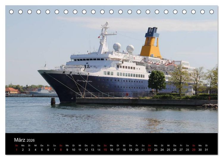 Produktbild: Kreuzfahrtschiffe in Europa (Tischkalender 2026 DIN A5 quer), CALVENDO Monatskalender