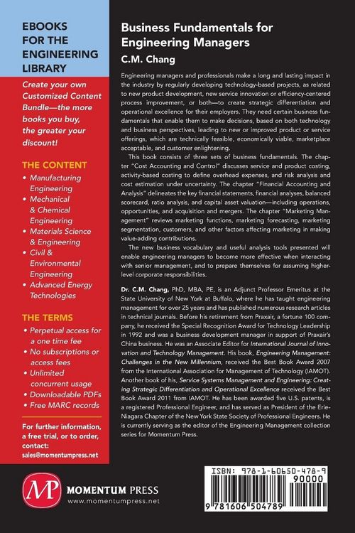Produktbild: Business Fundamentals for Engineering Managers