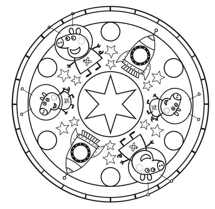 Produktbild: Peppa Wutz Ausmalbilder: MANDALA Malspa&szlig;