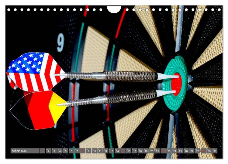 Produktbild: Darts. Konzentration - Sport - Spannung (Wandkalender 2026 DIN A4 quer), CALVENDO Monatskalender