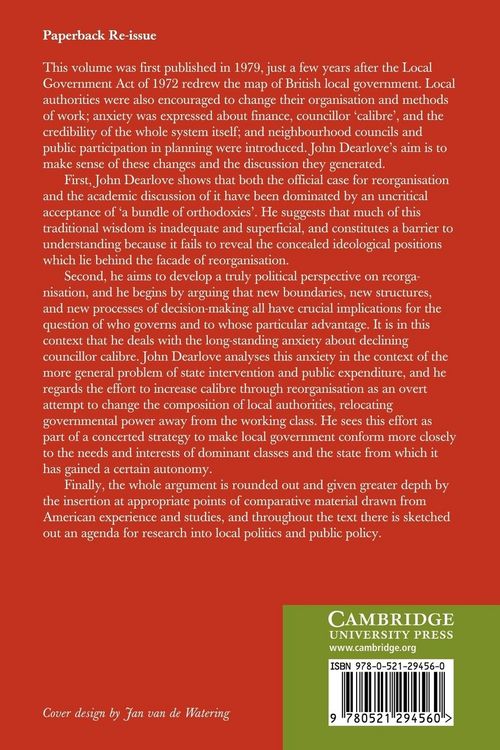 Produktbild: The Reorganisation of British Local Government