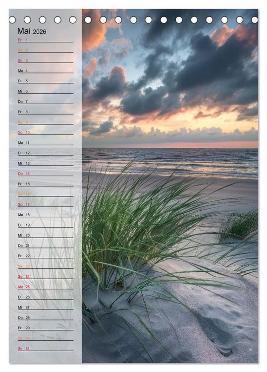 Produktbild: Maritim, Deutschlands K&uuml;sten (Tischkalender 2026 DIN A5 hoch), CALVENDO Monatskalender