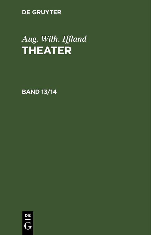 Produktbild: Theater. Band 13/14