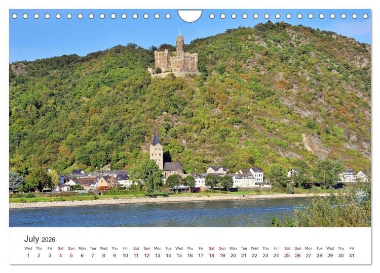 Produktbild: Rhine Valley and Castles (Wall Calendar 2026 DIN A4 landscape), CALVENDO 12 Month Wall Calendar