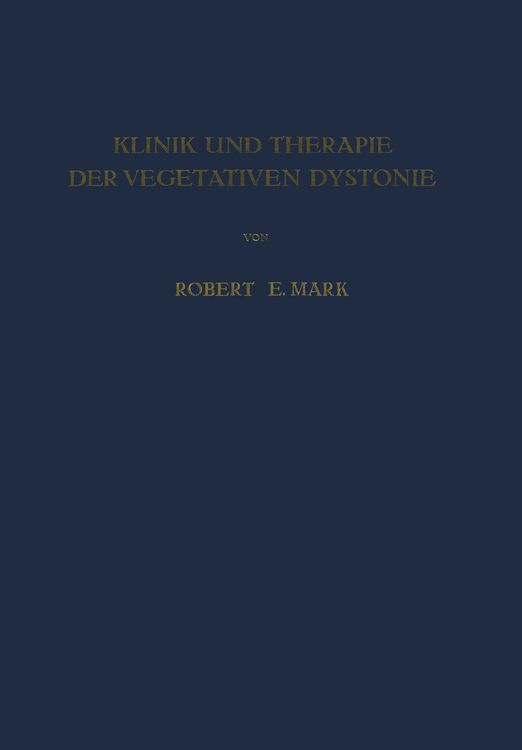Produktbild: Klinik und Therapie der Vegetativen Dystonie
