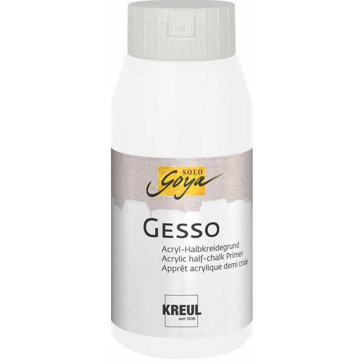 Produktbild: KREUL SOLO GOYA Gesso Acryl-Halbkreidegrund Weiss 750 ml