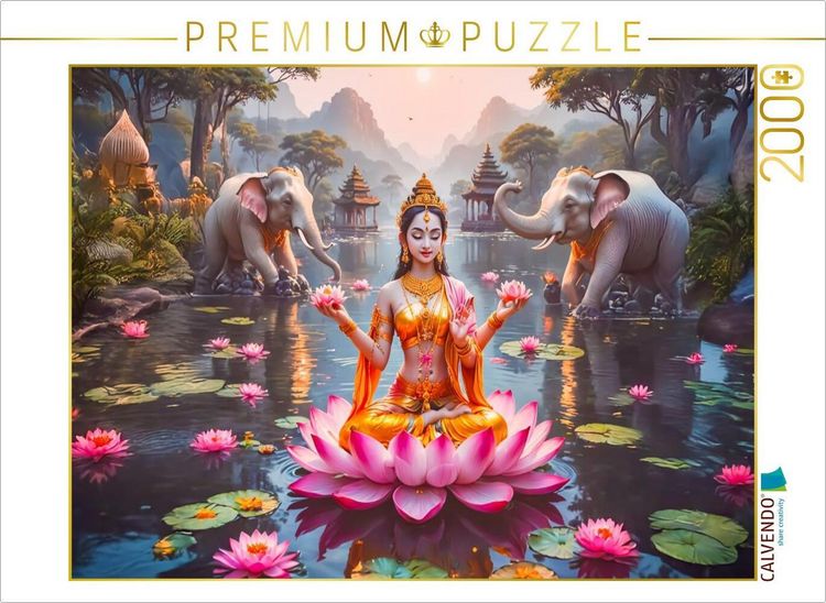 Produktbild: CALVENDO Puzzle Lakshmi, G&ouml;ttin des Reichtums | 2000 Teile Lege-Gr&ouml;&szlig;e 90x67cm Foto-Puzzle f&uuml;r gl&uuml;ckliche Stunden