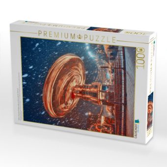 Produktbild: CALVENDO Puzzle Rotes und gr&uuml;nes Funkeln malen ein Feuerwerk der Vorfreud | 1000 Teile Lege-Gr&ouml;&szlig;e 64x48cm Foto-Puzzle f&uuml;r gl&uuml;ckliche Stunden