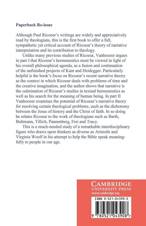 Produktbild: Biblical Narrative in the Philosophy of Paul Ricoeur