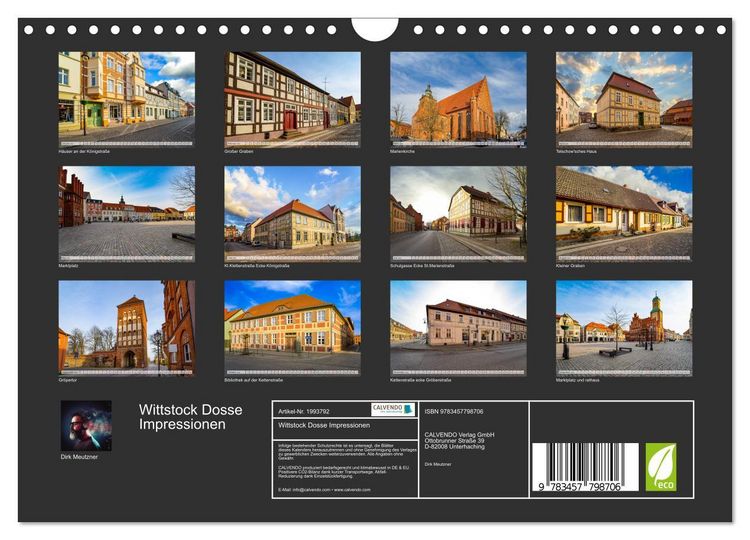 Produktbild: Wittstock Dosse Impressionen (Wandkalender 2026 DIN A4 quer), CALVENDO Monatskalender