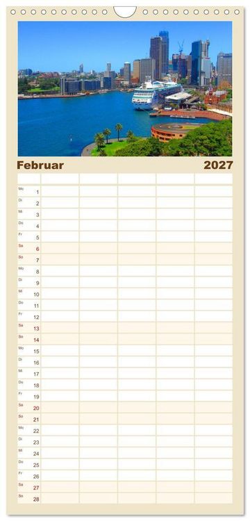 Produktbild: Familienplaner 2027 - Australien &bull; Impressionen mit 5 Spalten (Wandkalender, 21 x 45 cm) CALVENDO