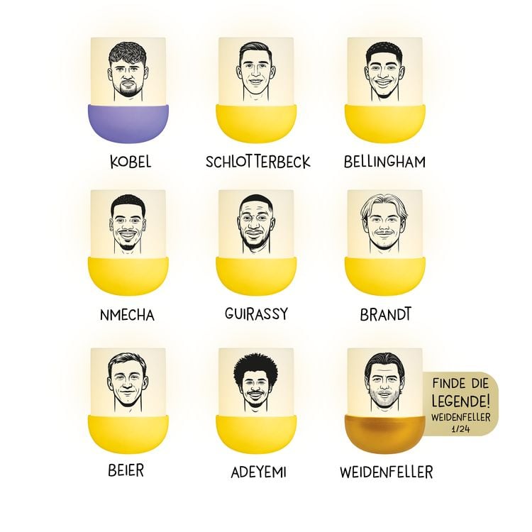 Produktbild: Eggys Mystery Lights x BVB Akku Nachtlicht Sammelbox mit praktischem Anh&auml;nger