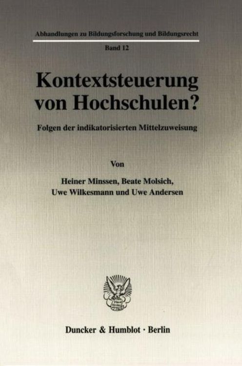 Produktbild: Kontextsteuerung von Hochschulen?