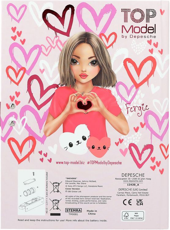 Produktbild: TOPModel Geheimcode Tagebuch mit Sound ONE LOVE