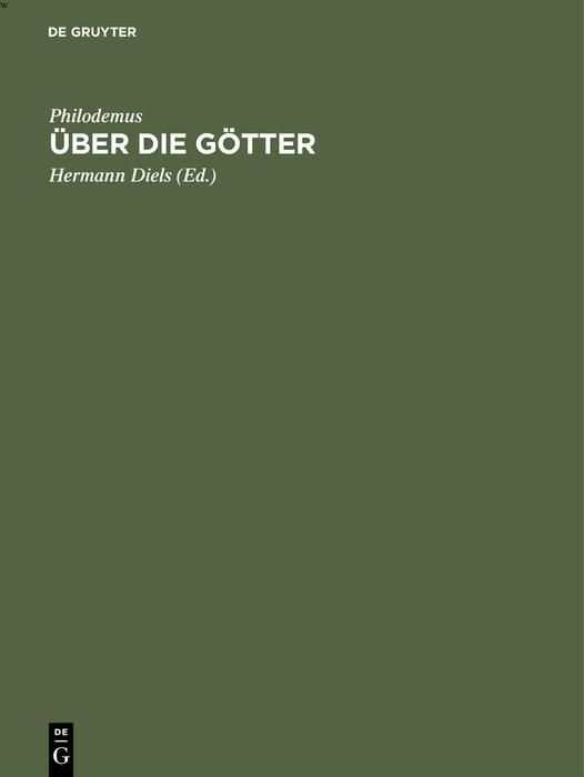 Produktbild: &Uuml;ber die G&ouml;tter