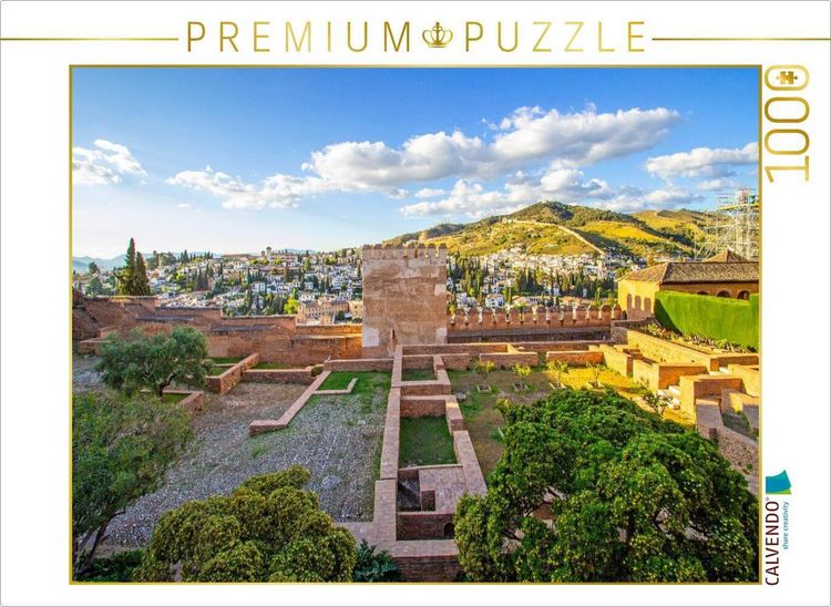 Produktbild: CALVENDO Puzzle Sch&ouml;ner Panoramablick von der Alhambra | 1000 Teile Lege-Gr&ouml;&szlig;e 64x48cm Foto-Puzzle f&uuml;r gl&uuml;ckliche Stunden