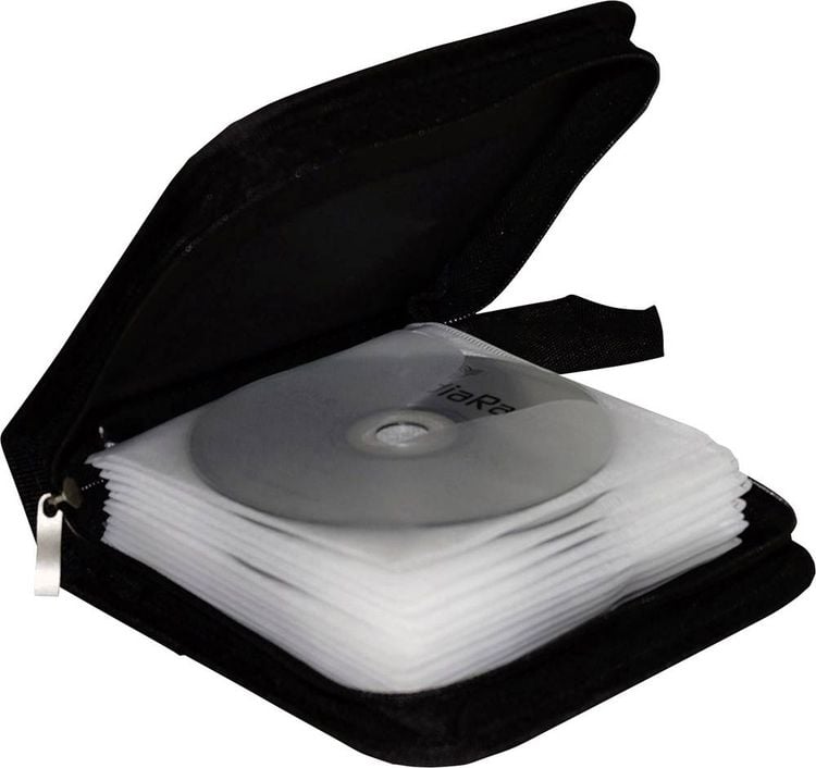 Produktbild: MediaRange CD Tasche 24 CDs/DVDs/Blu-rays Nylon Schwarz 1 St. (B x H x T) 164 x 39 x 156 mm BOX50