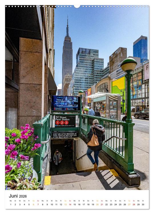 Produktbild: New York, Facetten einer Stadt (Wandkalender 2026 DIN A2 hoch), CALVENDO Monatskalender