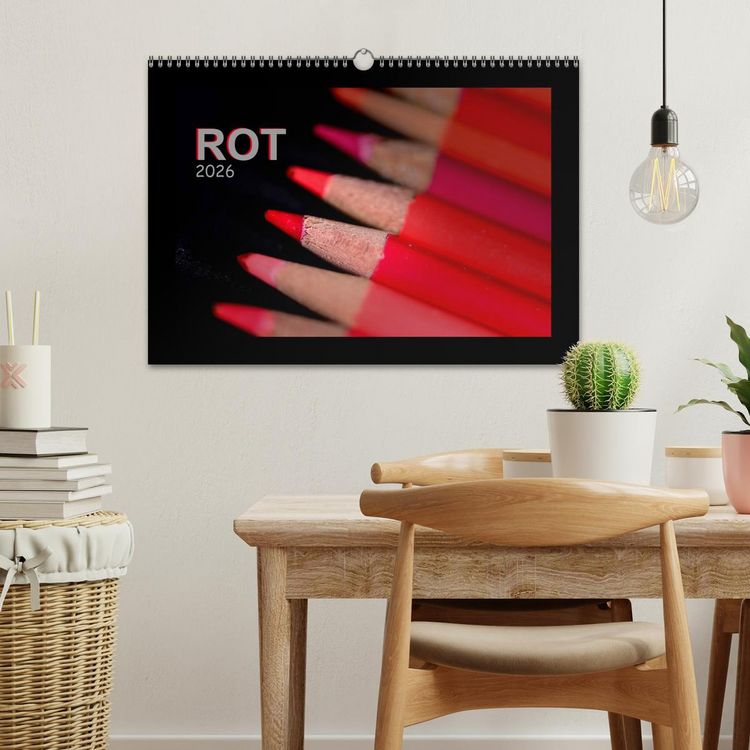Produktbild: Rot (Wandkalender 2026 DIN A3 quer), CALVENDO Monatskalender
