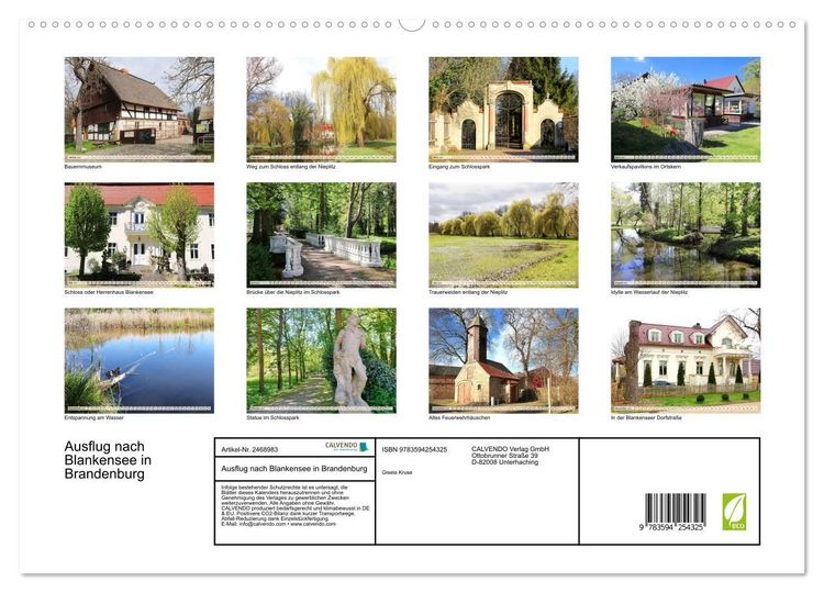 Produktbild: Ausflug nach Blankensee in Brandenburg (hochwertiger Premium Wandkalender 2027 DIN A2 quer), Kunstdruck in Hochglanz