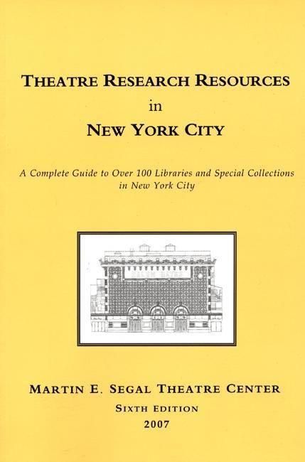 Produktbild: Theatre Research Resources in New York City