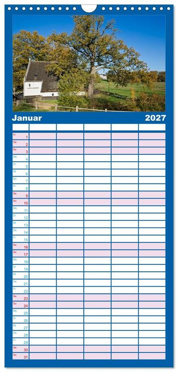 Produktbild: Familienplaner 2027 - ARNHEM mit 5 Spalten (Wandkalender, 21 x 45 cm) CALVENDO