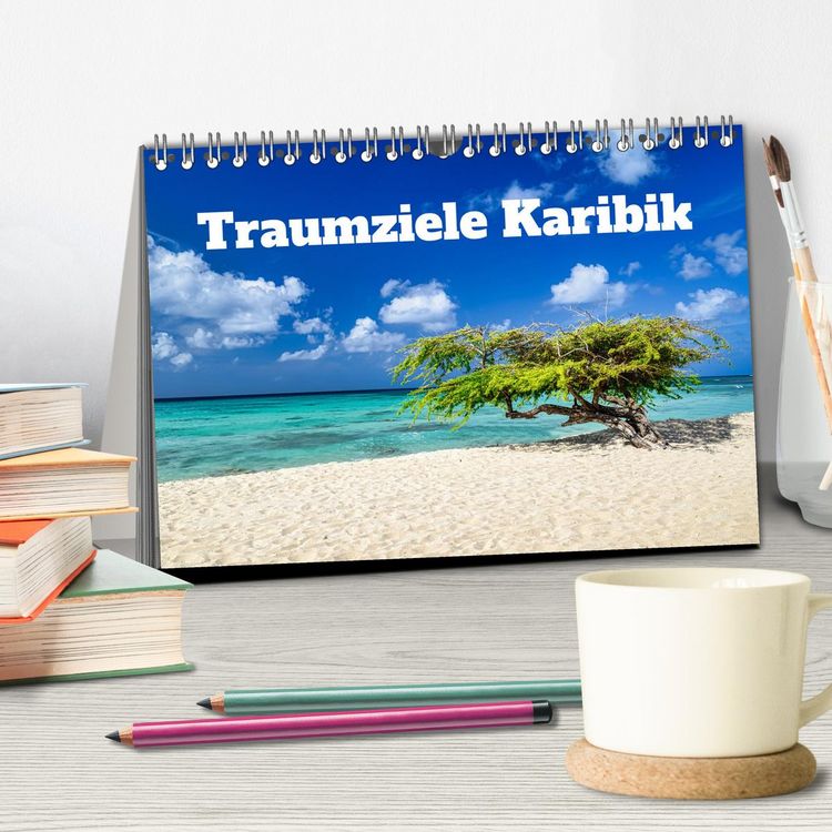Produktbild: Traumziele Karibik (Tischkalender 2026 DIN A5 quer), CALVENDO Monatskalender
