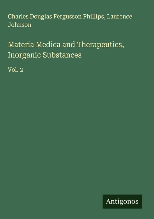Produktbild: Materia Medica and Therapeutics, Inorganic Substances