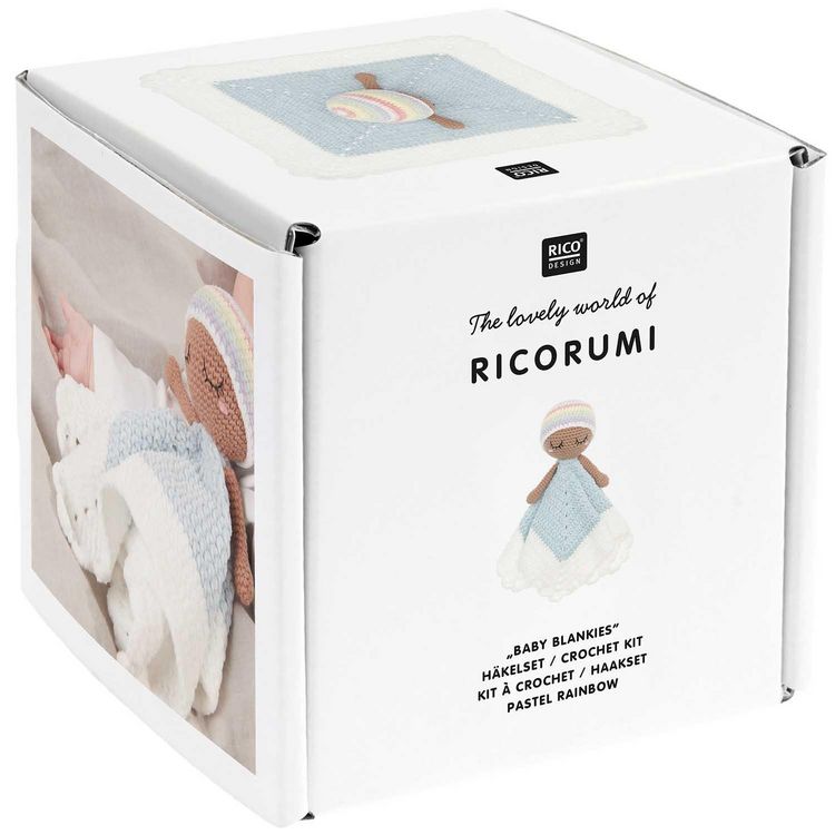 Produktbild: Ricorumi H&auml;kelset "Baby Blankies" Pastel Rainbow