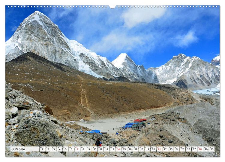 Produktbild: Grandioser Himalaya, Bergriesen in Nepal (hochwertiger Premium Wandkalender 2026 DIN A2 quer), Kunstdruck in Hochglanz