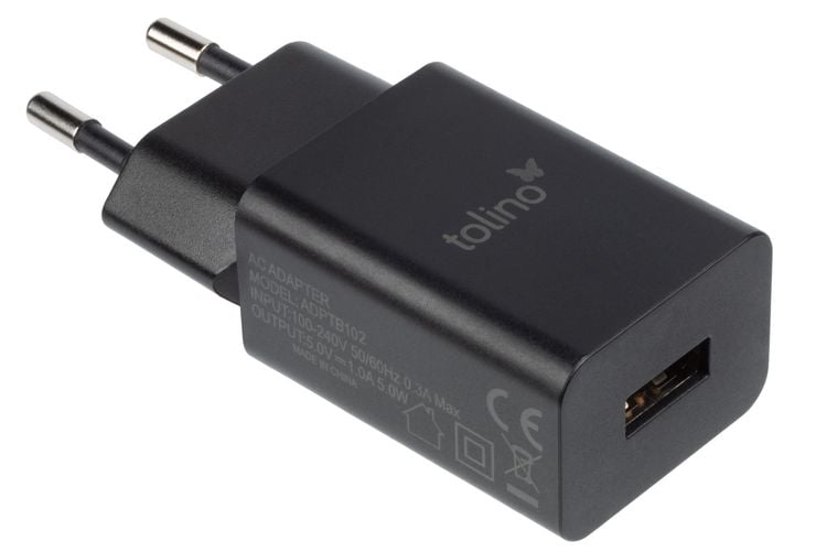 Produktbild: tolino Zubehör USB-Ladegerät schwarz