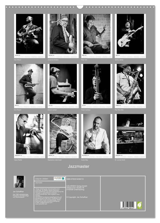 Produktbild: Jazzmaster (Wandkalender 2026 DIN A2 hoch), CALVENDO Monatskalender
