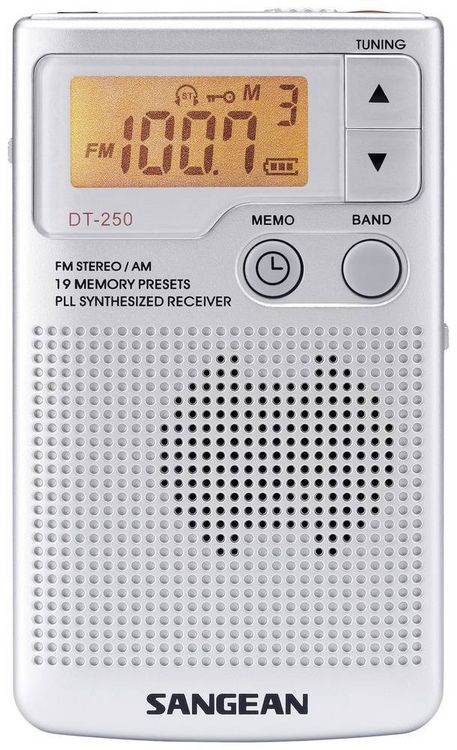 Produktbild: Sangean Pocket 250 Taschenradio UKW, MW Silber