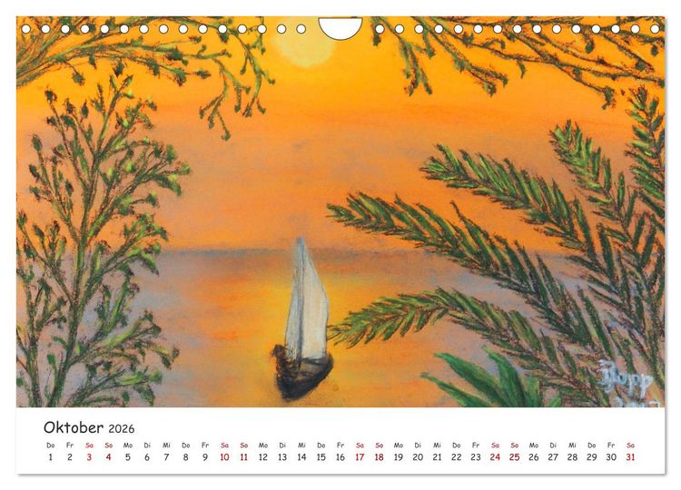 Produktbild: Urlaubsstimmung f&uuml;r das ganze Jahr (Wandkalender 2026 DIN A4 quer), CALVENDO Monatskalender